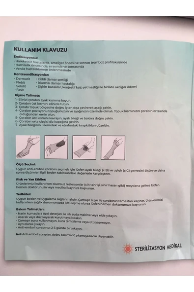 STERİLİZASYON MEDİKAL Uyluk Boy, Diz Üstü, Açık Burun, Anti-emboli Çorabı (1 Çift) - 4