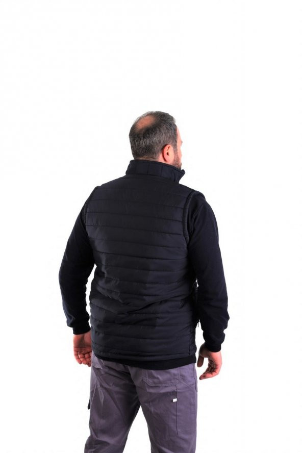 ESER - Dar Ray Polarlı Mikro Yelek - Lacivert - Resim 4