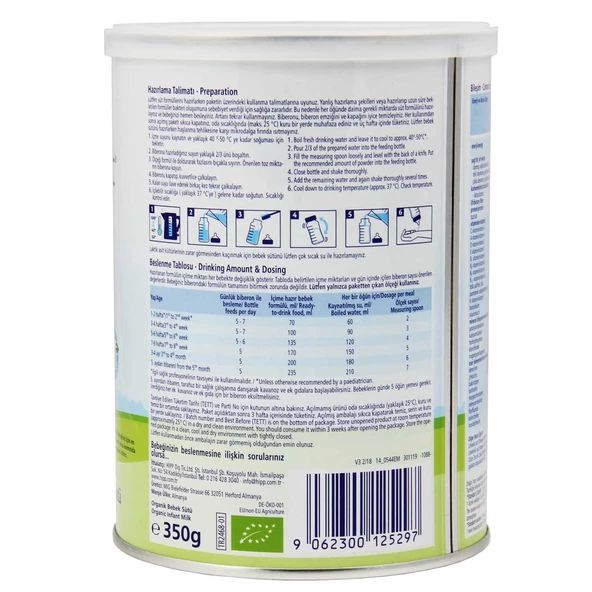 Hipp 1 Organik Combiotic Bebek Sütü 350 gr 6 Adet - 5