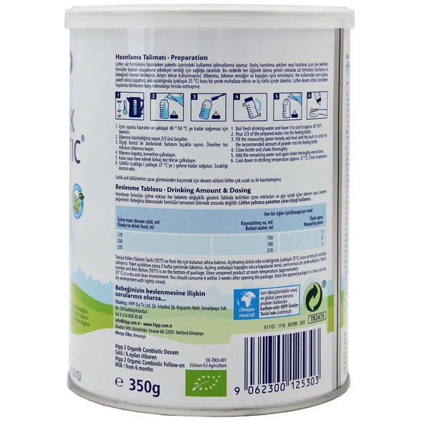 Hipp 2 Organik Combiotic Devam Sütü 350 gr 12 Adet - 3