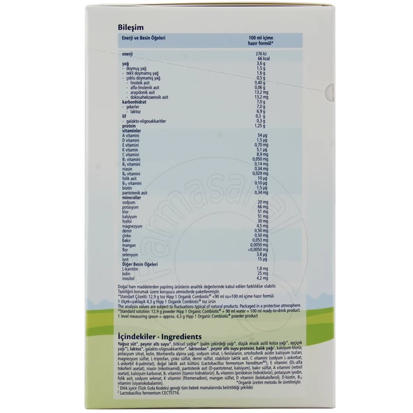 Hipp 1 Organik Combiotic 800 gr Bebek Sütü - 2
