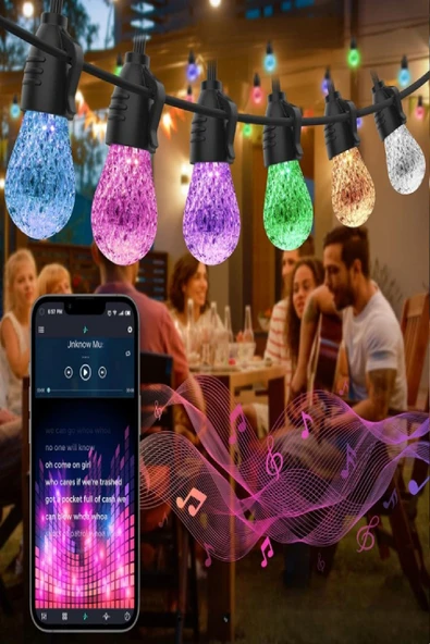 Su Geçirmez LED Işıklar - Müziğe Duyarlı, Uzaktan Kumandalı, Dış Mekan İçin Kırılmaz LED Aydınlatma - 2