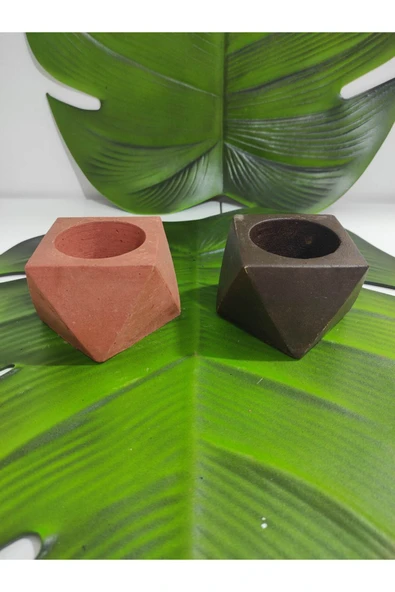 2li Sukulent Kaktus Saksı (6x6x6cm)