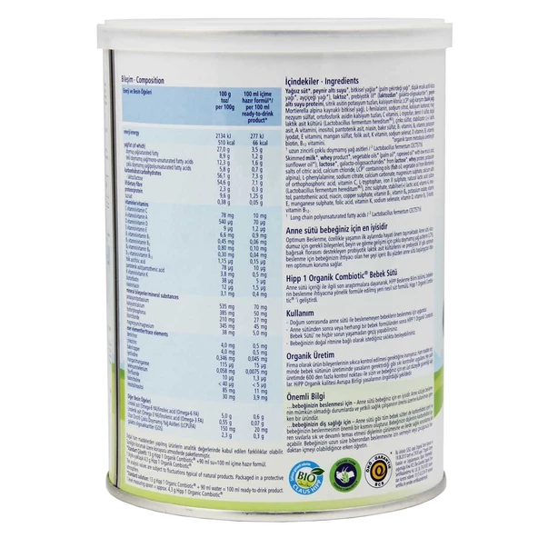 Hipp 1 Organik Combiotic Bebek Sütü 350 gr 3 Adet - 5