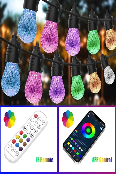 Su Geçirmez LED Işıklar - Müziğe Duyarlı, Uzaktan Kumandalı, Dış Mekan İçin Kırılmaz LED Aydınlatma - 5
