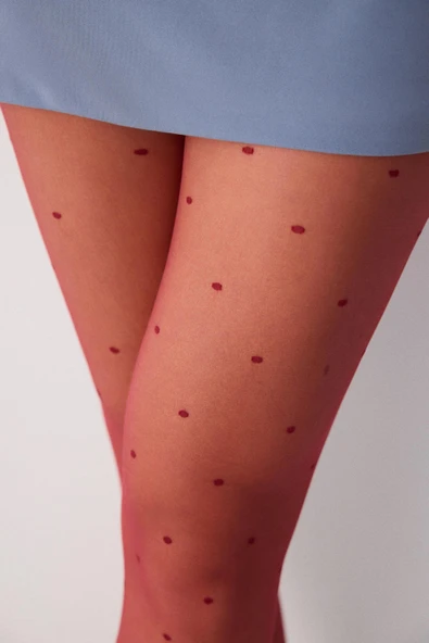 Penti Puantiye Desenli Külotlu Çorap Fashion Stil - 11