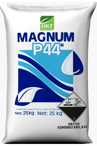 Magnun   Üre Fosfat Magnum P44 (17,5N+44P) Çiçeklendirici Bitki Güçlendirici Azotlu Fosforlu Gübre 25Kg