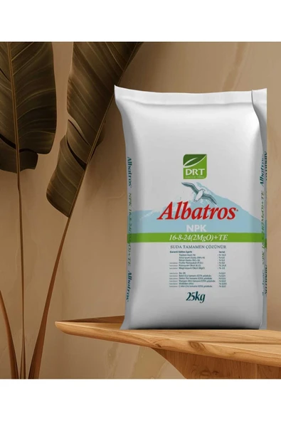 Damlama Gübresi Albatros 16.8.24 + 2 MgO+Te Suda Eriyen Yavuzer Tarım Gübre 25 Kg
