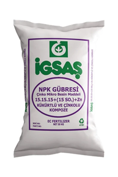 15.15.15+Zn NPK Dengeli Çinkolu Taban Gübre Yavuzer Tarım Gübre 5 Kg