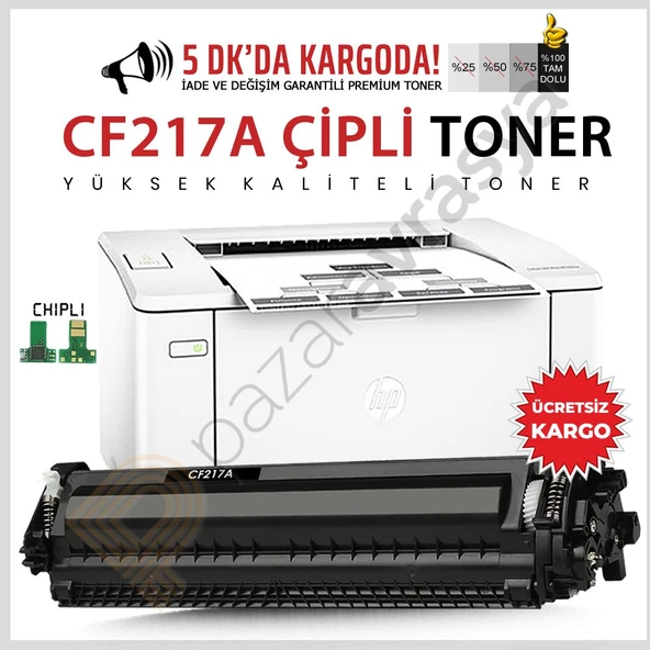 HP 17A / M102w / M130 Çipli ● CF217A Toner