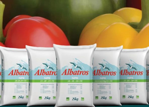 Hobi Bahçe Damlama Gübresi NPK Albatros 16+08+24+2mgo+TE Yavuzer Tarım Gübre Meyve İridici 4Kg - 4