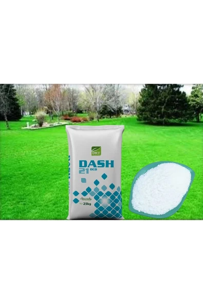 Akıllı Şeker Gübre Bitki Çim Coşturan Dash 21 Yavaş Salınımlı Gübre %21 N Azotlu Özel Gübre 25 Kg