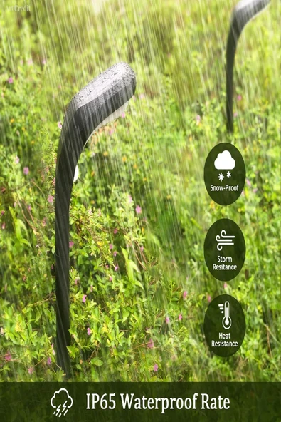 Solar Bahçe Aydınlatması - Sensörlü, Su Geçirmez, Güneş Enerjili 15m² Alan Etkili, 2 Mod Lamba (1 Adet) - 5