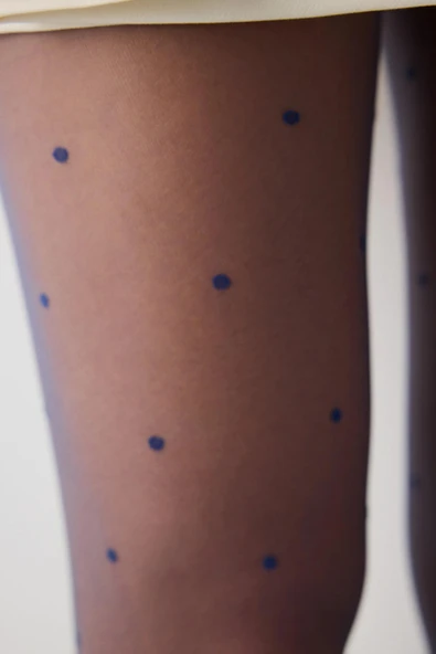 Penti Puantiye Desenli Külotlu Çorap Fashion Stil - 8