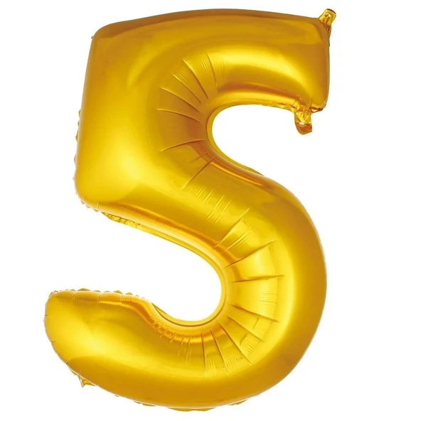 Folyo Balon 76cm Rakam Altın "5"