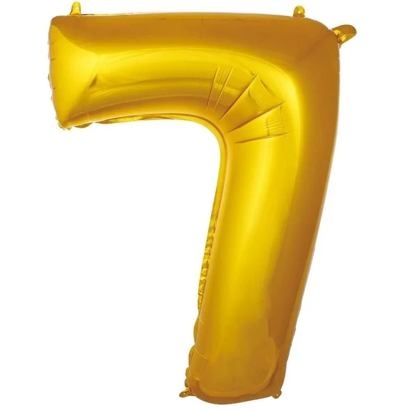 Folyo Balon 76cm Rakam Altın "7"
