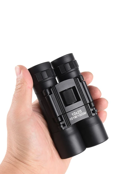 Katlanabilir 10x Dürbün – 25mm Cam Mercekli, UV Korumalı Lens, Askılı & Çantalı, Taşınabilir - 2
