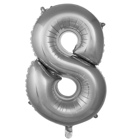 Folyo Balon 76cm Rakam Gümüş "8" ürün görseli