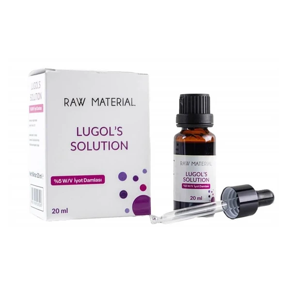 Raw Material Lugol's Solution %5 İyot Damlası 20 ml
