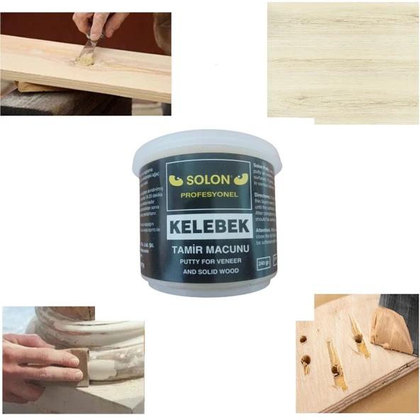 2 Adet Çok Amaçlı Ahşap Parke Masa Sehpa Çizik Çok Amaçlı Tamir Dolgu Macunu Kelebek 240 Gr - 2