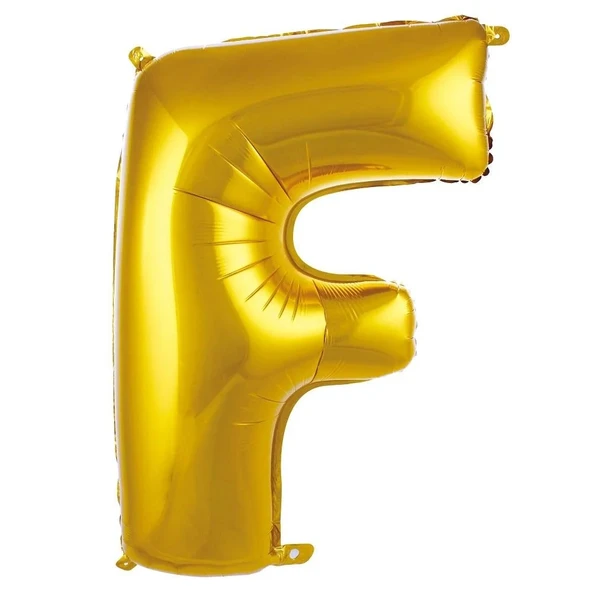Folyo Balon 76cm Harf Altın "F"