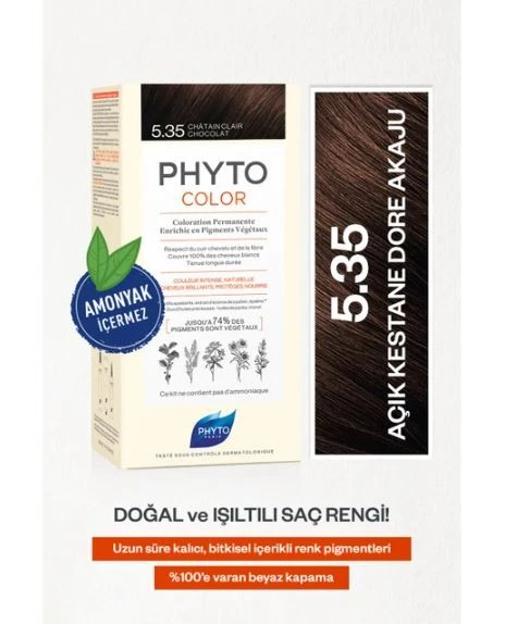 Phyto Color Saç Boyası 5.35 Açık Kestane Dore Akuju