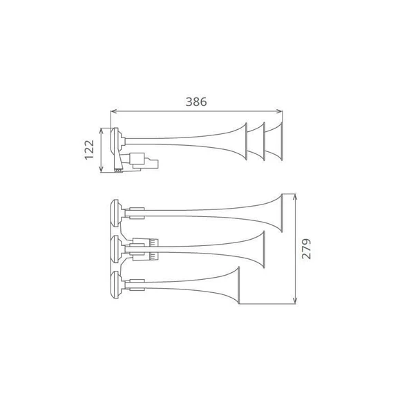 Seger Üç Borulu Saydirmali Arap Dali Dali Korna 82EH24.000.03 - 4