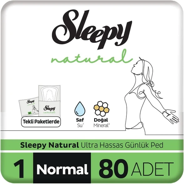 Sleepy Natural Ultra Hassas Gunluk Ped Normal 80 Adet Ped