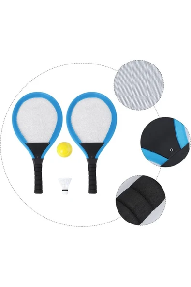Badminton Raket Seti 3'ü 1 Arada | Hafif, Dayanıklı, Taşınabilir Badminton Tenis Seti - 3