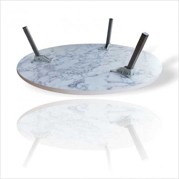 Büyük Sağlam Dengeli Kırılmaz Pratik 80cm Çap Yer Yemek Sofrası Sinisi Hamur Açma Masası Tahtası - 2