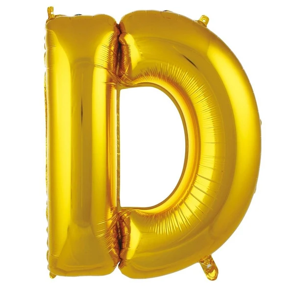 Folyo Balon 76cm Harf Altın "D" - 1