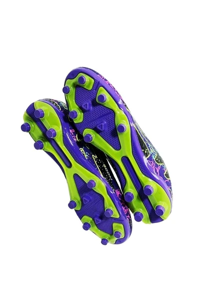 Laliga 565 Mor-Yşl Erkek Çocuk Krampon Ayakkabı - Resim 11