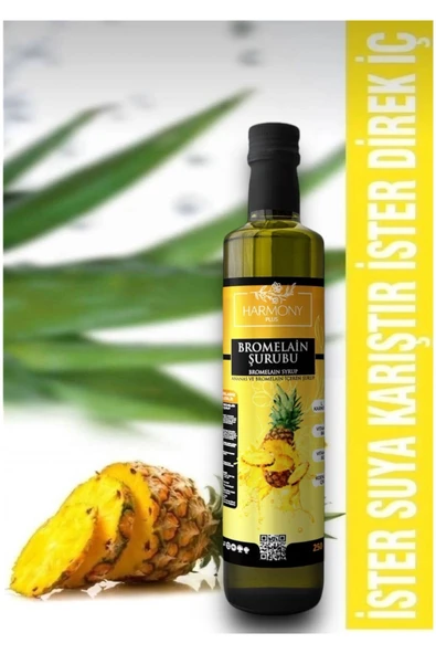 HARMONYPLUS Bromelain Detox Şurubu 250 ml Ananas Içeren Bromelain Şurubu (KOENZİM Q10 VE L-KARNİTİN ILAVELİ) - 2