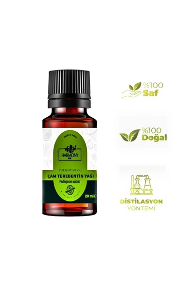 HARMONYPLUS Çam Terebentin Yağı 20 Ml %100 Saf ve Doğal Uçucu Çam Terebentin Yağı