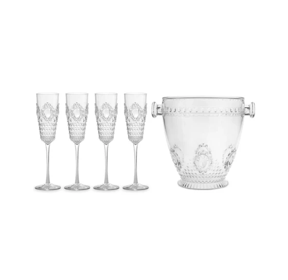 Baci Milano Baroque&Rock Annıversary 4'lü Flüt Kadeh Ve Şampanya ürün görseli