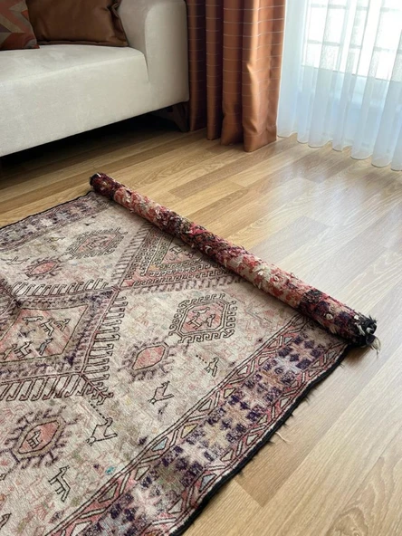 110x185 cm Bohem Stili Türk Kilim, Hayvan Desenli El Dokuma Kilim, Harika Kondisyonlu Ev & Ofis Kilim - 3
