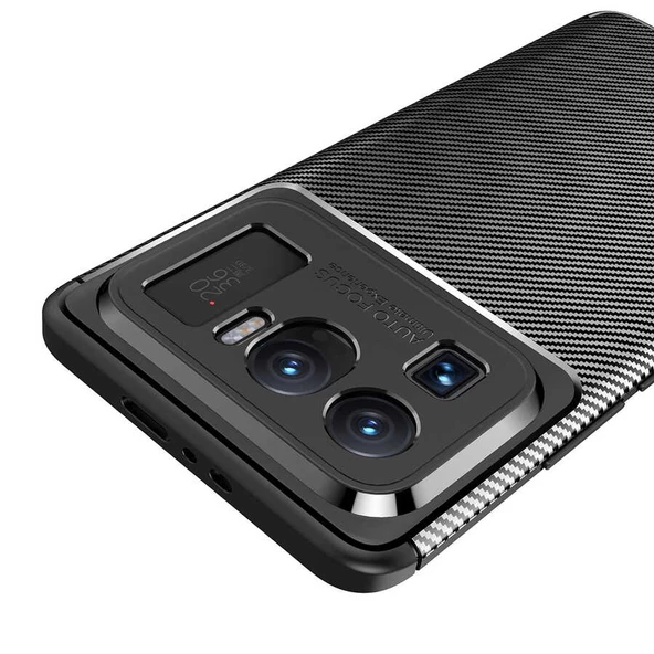 Xiaomi Mi 11 Ultra Kılıf Zore Negro Karbon Tasarım Silikon Kılıf - 11