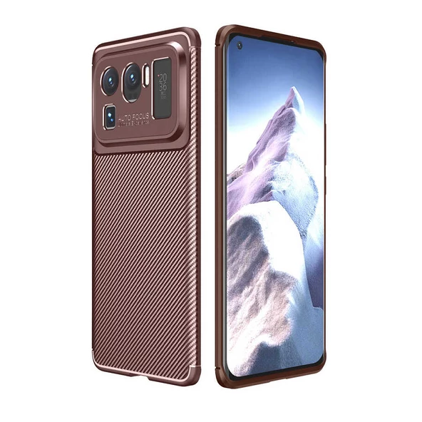 Xiaomi Mi 11 Ultra Kılıf Zore Negro Karbon Tasarım Silikon Kılıf - 4