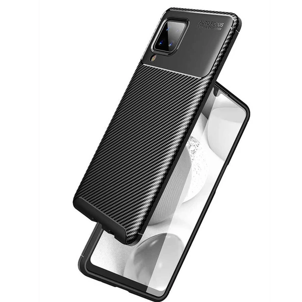 Galaxy M12 Kılıf Zore Negro Karbon Tasarım Silikon Kılıf - 6