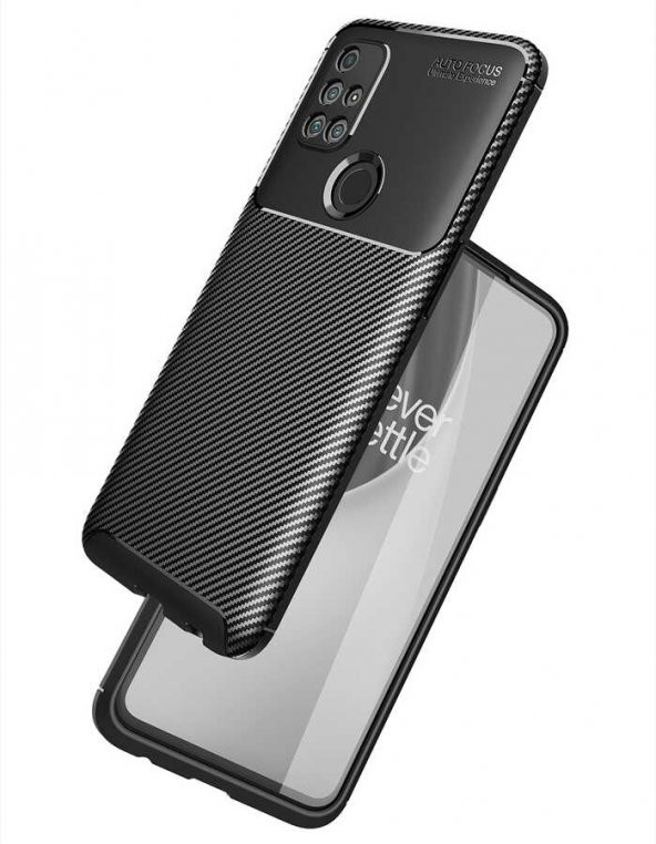One Plus Nord N10 5G Kılıf Zore Negro Karbon Tasarım Silikon - 11