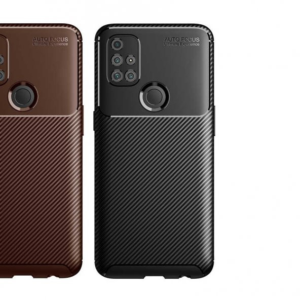 One Plus Nord N10 5G Kılıf Zore Negro Karbon Tasarım Silikon - 12