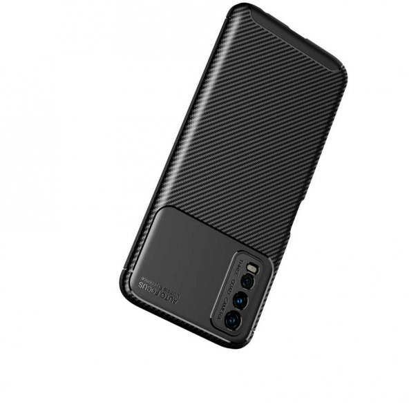 Vivo Y20S Kılıf Zore Negro Karbon Tasarım Silikon Kılıf - 5