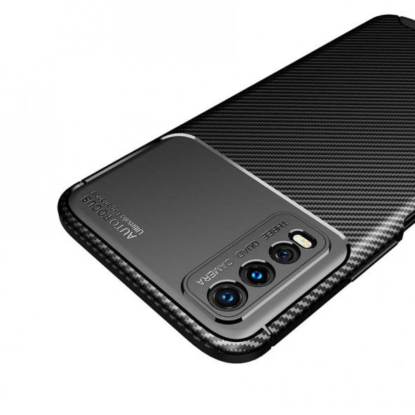 Vivo Y20S Kılıf Zore Negro Karbon Tasarım Silikon Kılıf - 7