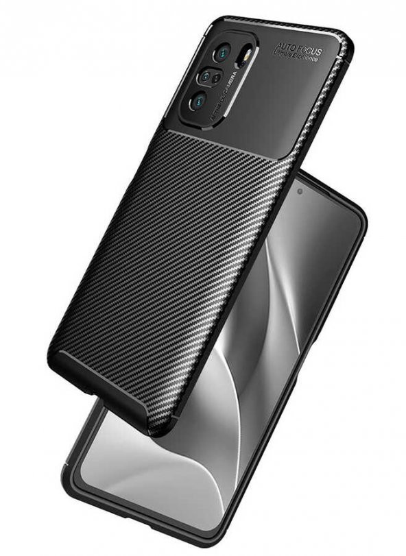 Xiaomi Mi 11İ Kılıf Zore Negro Karbon Tasarım Silikon Kılıf - 5