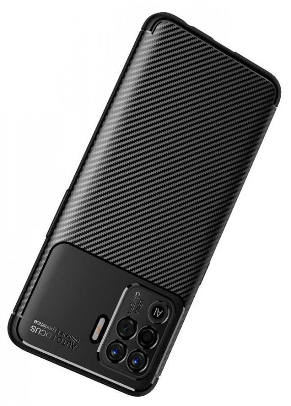 Oppo Reno 5 Lite Kılıf Zore Negro Karbon Tasarım Silikon Kılıf - 12