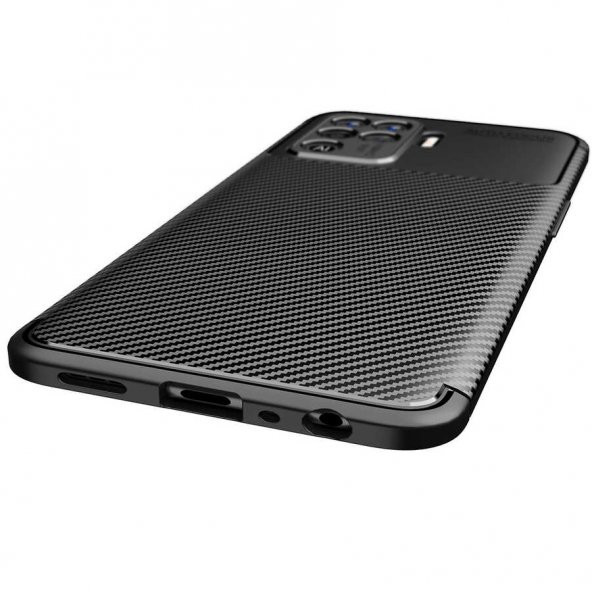 Oppo Reno 5 Lite Kılıf Zore Negro Karbon Tasarım Silikon Kılıf - 9