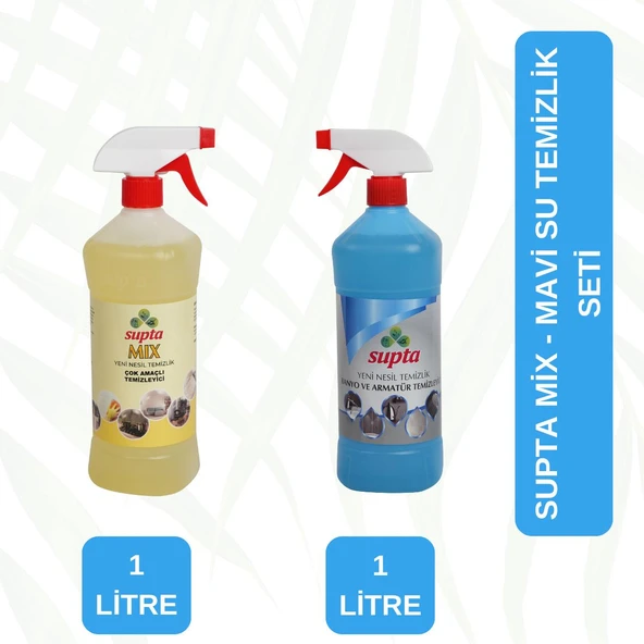 Supta Mix 1LT - Mavi Su 1LT Genel Temizlik Seti