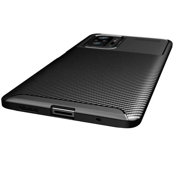 Xiaomi Redmi Note 10 Pro Kılıf Negro Karbon Tasarım Silikon Kılıf - 8
