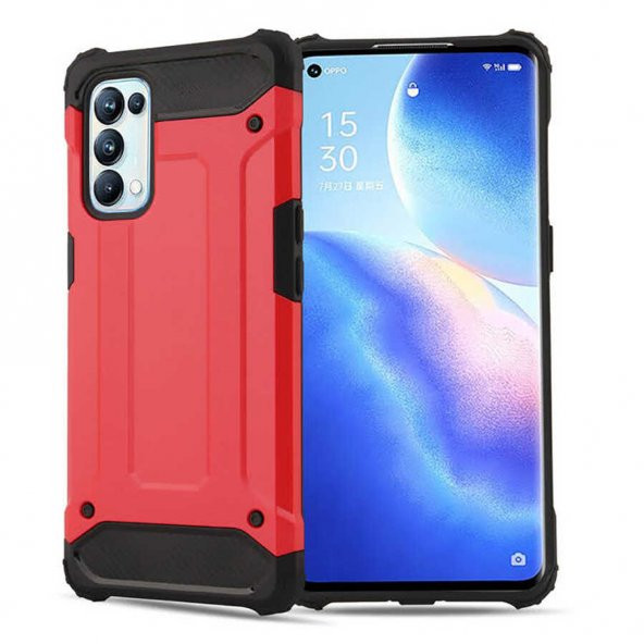 Oppo Reno 5 Pro 5G Kılıf Zore Crash Zırh Silikon Kılıf - 4