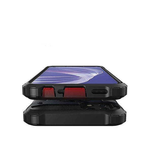 Oppo A15 Kılıf Zore Crash Zırh Silikon Kılıf - 11